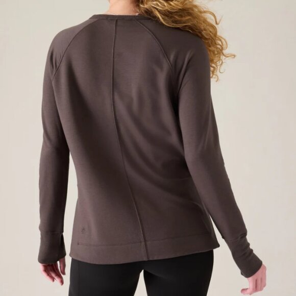 Athleta Brown Coaster Luxe Recover Crewneck, US S - Picture 3 of 8